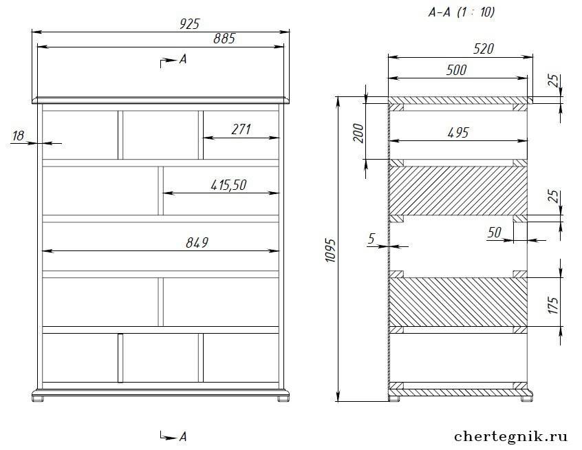 Сделать комод своими руками чертежи