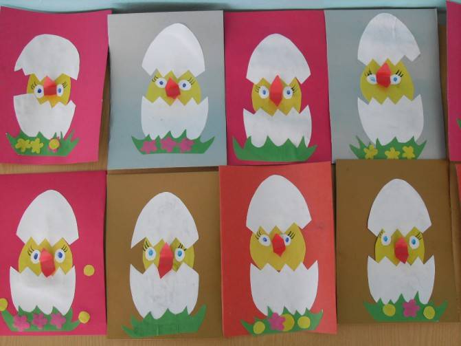 Аппликация к пасхе: делаем в детском саду и начальной школе открытки с картинами