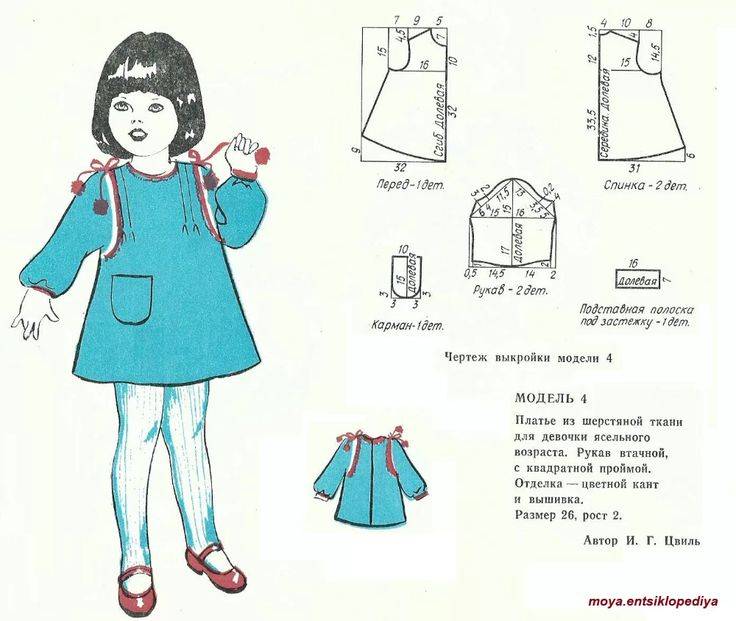 Шитье детям: выкройки и описания пошива детских юбочек, шорт, кофт, брюк, платьев.