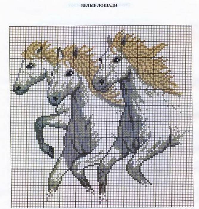 Вышивка крестом лошади: схемы с описанием