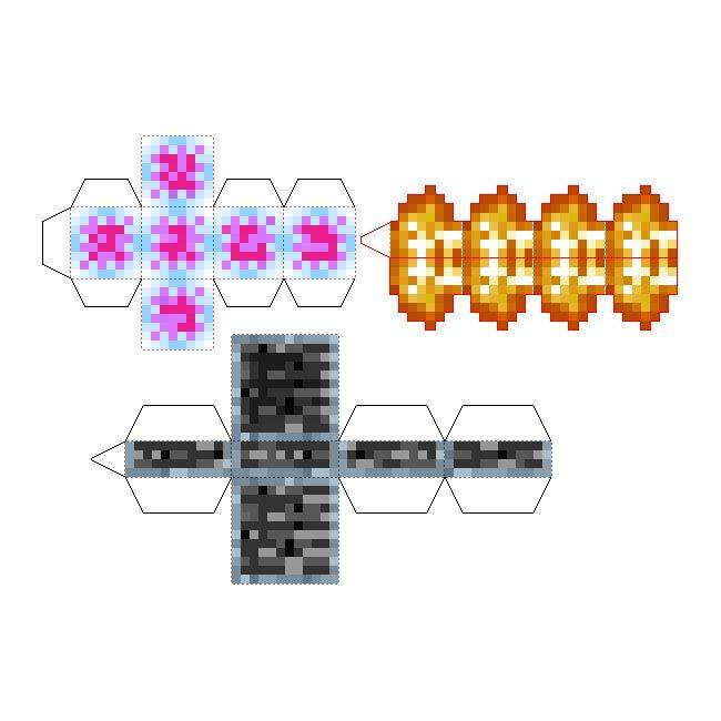 Майнкрафт из бумаги схемы блок