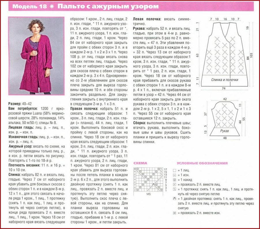 Вязание для женщин большие размеры с описанием и схемами