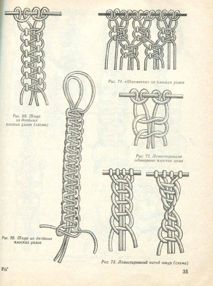 Схемы плетения из шнура