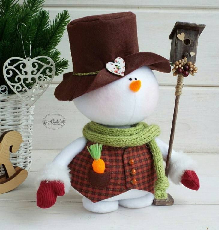 ☃ снеговики к новому году своими руками: необычное украшение за 5 минут