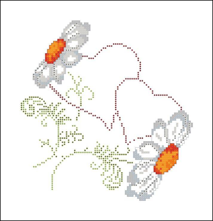 Схема для вышивки ромашки