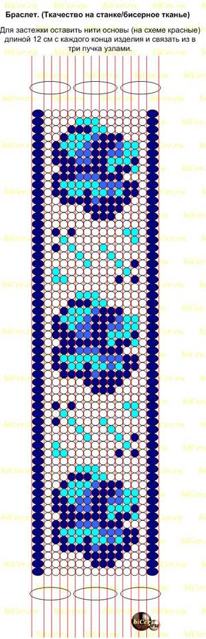 Бисерное ткачество схемы браслетов
