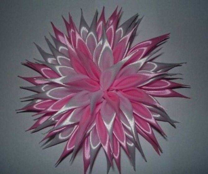 Как сделать хризантему канзаши – мастер-класс по созданию цветка из атласных лент