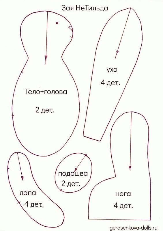 Заяц тильда схема