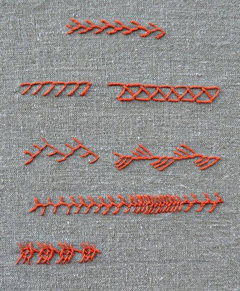 Многообразие вышивальных швов, стежки для вышивки гладью и лентами
