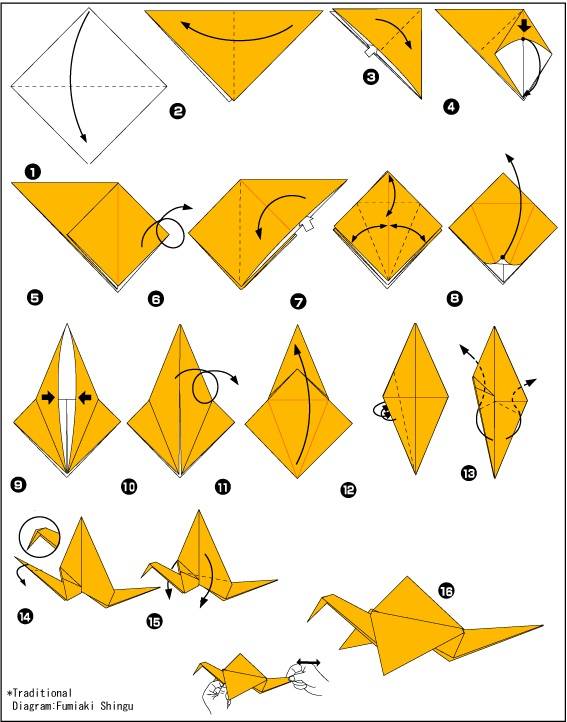 Как сделать оригами птицу (голубя) из бумаги: пошаговая инструкция