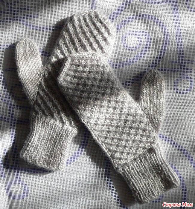 Мужские варежки спицами: описание процесса вязания теплых рукавиц