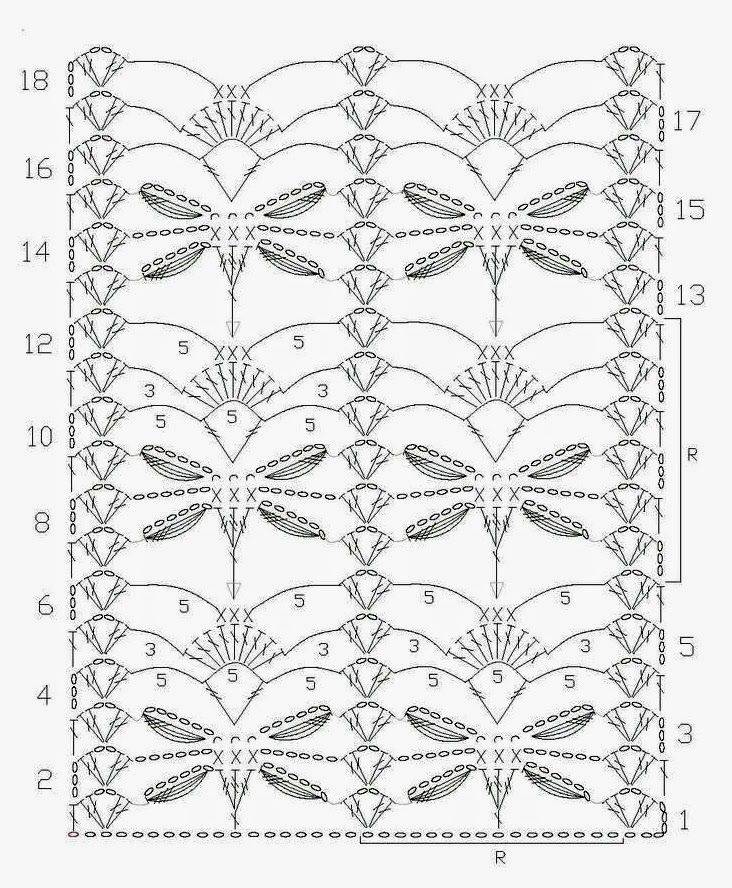 Ажурная схема крючком