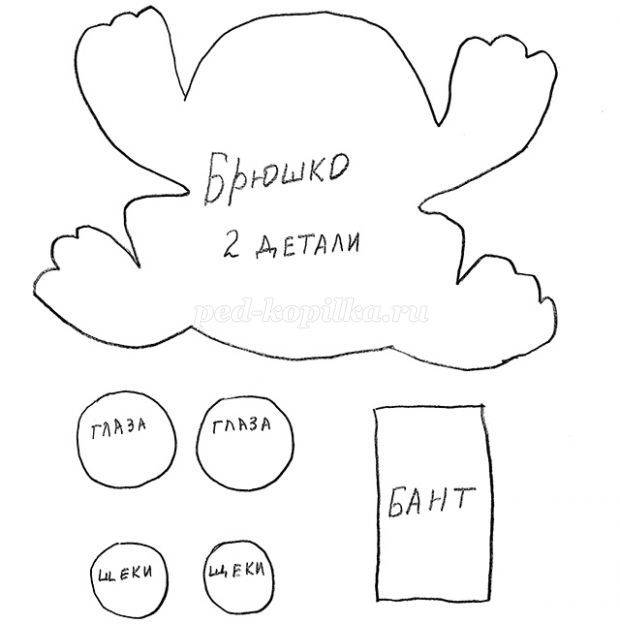 Схема шитья лягушки