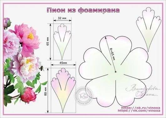 Пион из фоамирана: мастер-класс с подробным разбором создания цветка