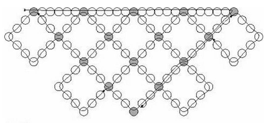 Бисерная сетка для браслета схема