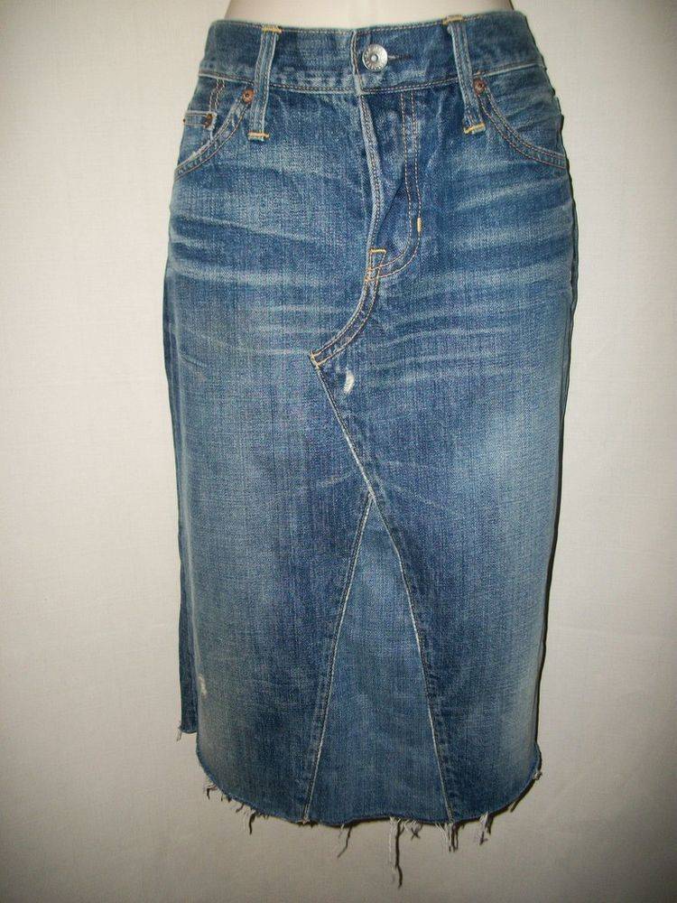 Как джинсы перешить в юбку пошагово мастер класс