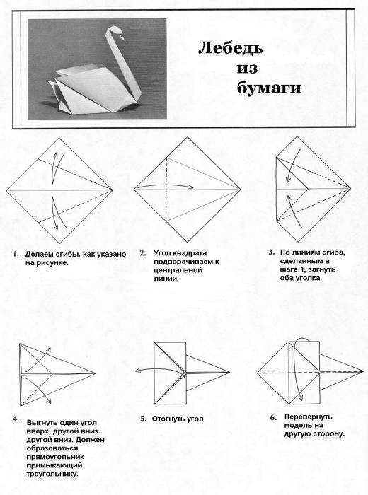 Оригами "лебедь" из бумаги: пошаговая инструкция с фото - handskill.ru