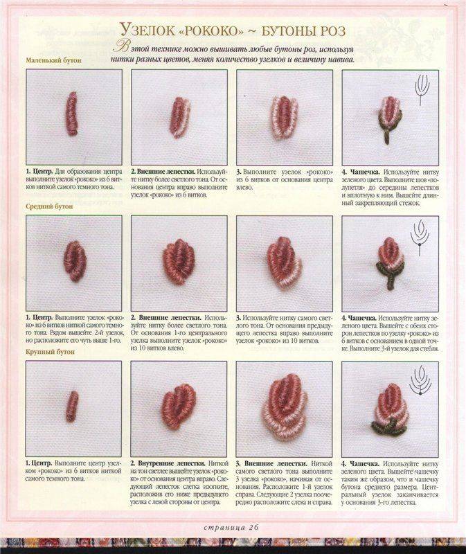 Схема объемная вышивка цветы