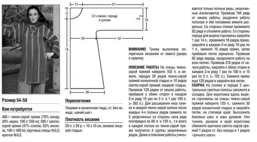 Вязание большие размеры для женщин с описанием и схемами бесплатно