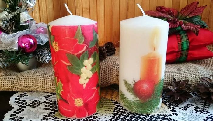Делаем новогодние свечи своими руками: 3 варианта оформления