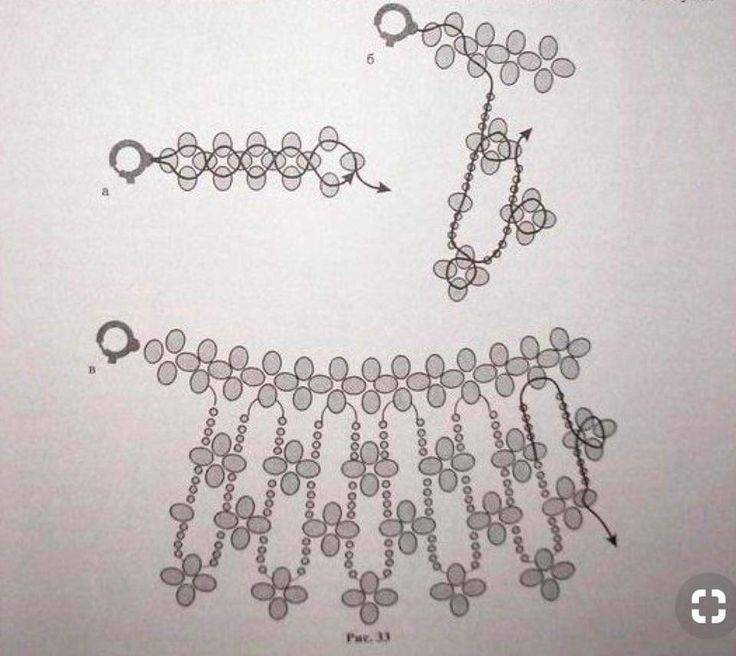 Колье из бисера схема плетения с пошаговым