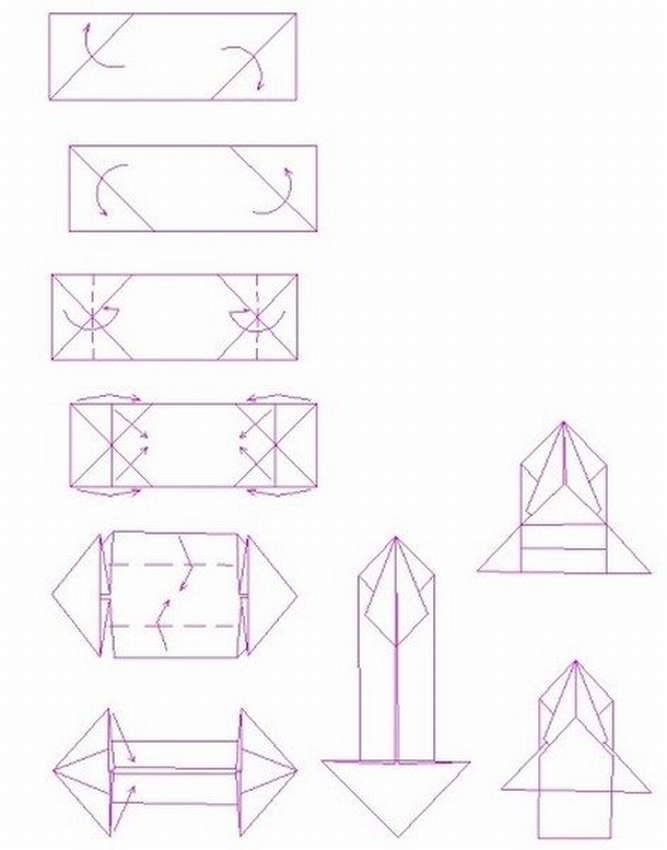 Оригами машина объемная из бумаги схема