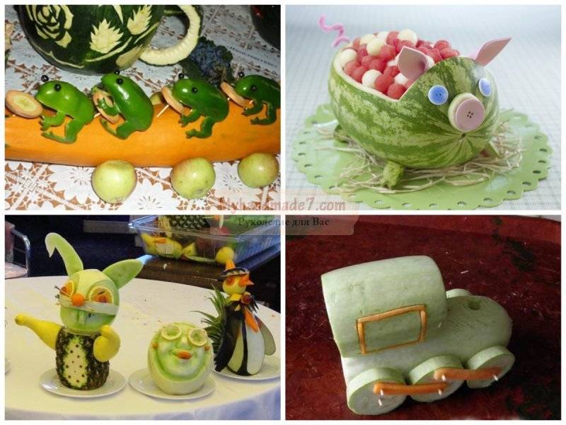 Поделки из овощей и фруктов на тему «осень» для выставки. идеи для школы и детского сада