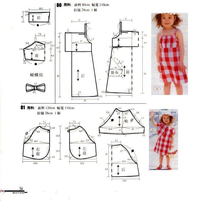 Шитье детям: выкройки и описания пошива детских юбочек, шорт, кофт, брюк, платьев.