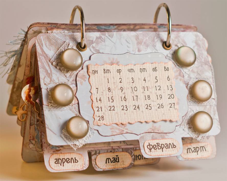 Календари своими руками: 4 мастер-класса