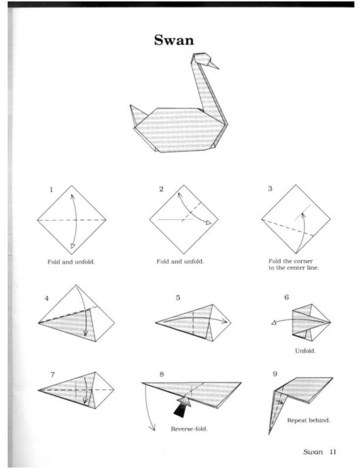 Конспект занятия по оригами в средней группе «лебедь». воспитателям детских садов, школьным учителям и педагогам - маам.ру