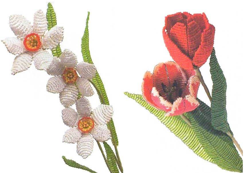 Плетение из бисера: цветы