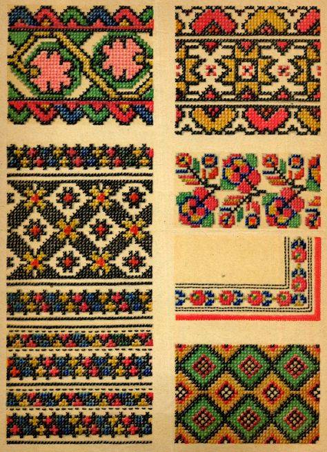 Виды швов украинских народных вышивок