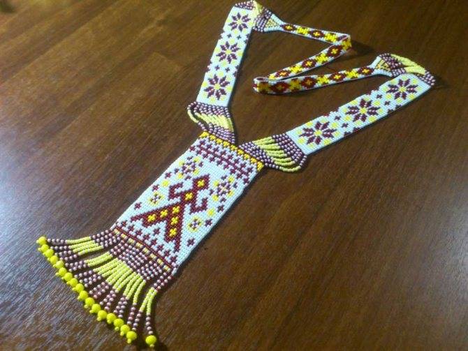 Гердан: плетение украшений из бисера, мастер-класс для начинающих по схеме