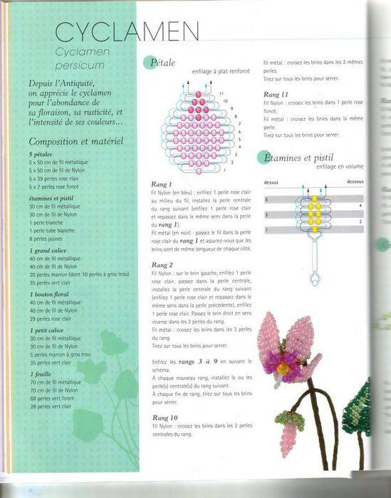 Хризантемы из бисера в фото и видео уроках со схемами для плетения цветка