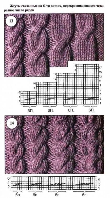 Вязание спицами косы и жгуты: 65 фото схем с описанием для начинающих