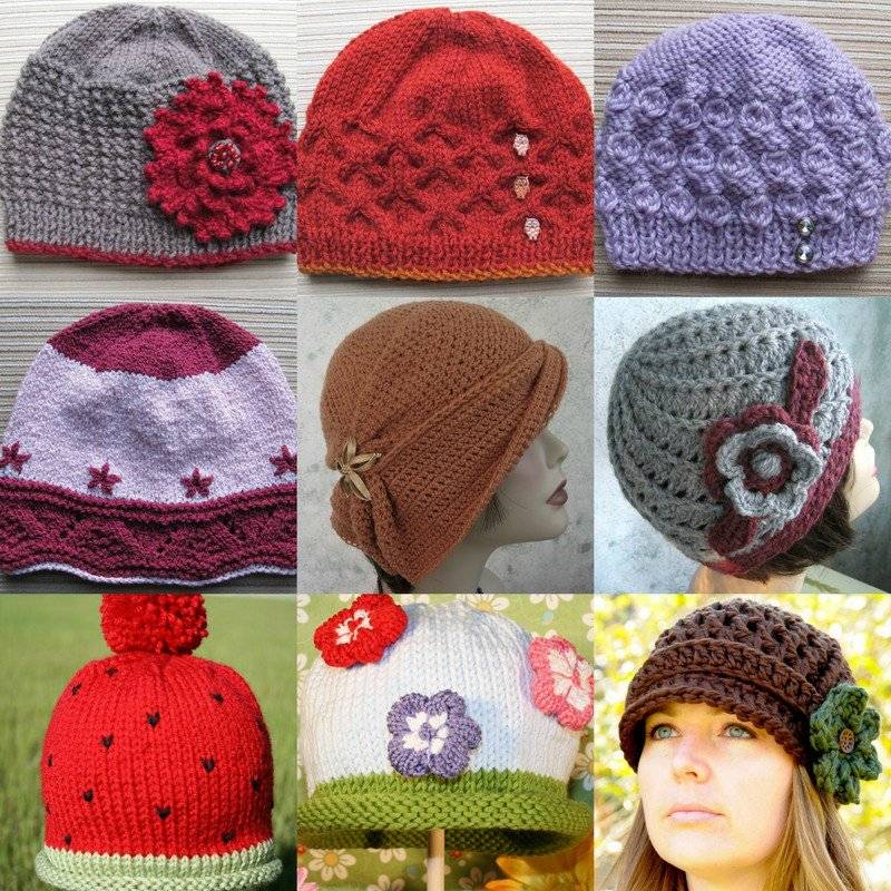 Схемы для вязания женских шапок спицами на зиму — описания, фото, видео