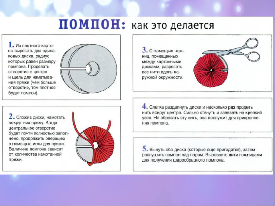 Помпон из ниток своими руками: пошаговое описание и видео мастер-класс изготовления помпонов