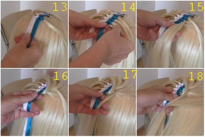 Плетение кос с лентой: как плести пошагово, схемы и фото