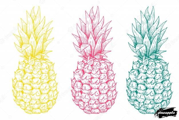 Как нарисовать ананас карандашом, гуашью и акварелью