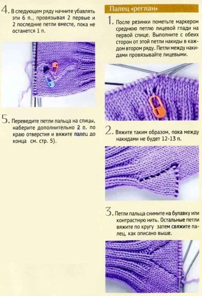Связать женские красивые варежки спицами (схемы)