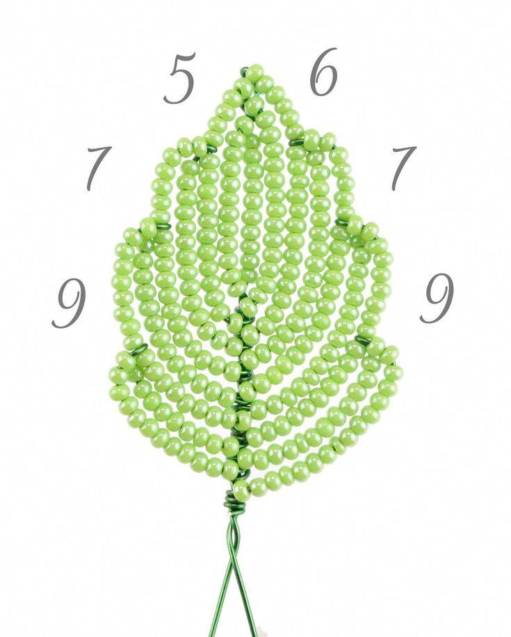 Схема кленовый лист из бисера. листья из бисера: мастер-класс на примере кленовых и других разновидностей листьев