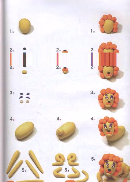Картинки лев из пластилина