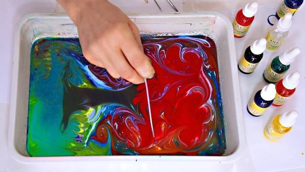 Эбру — рисование на воде в домашних условиях для детей. чем заменить краски и загуститель. книги по эбру. | жл