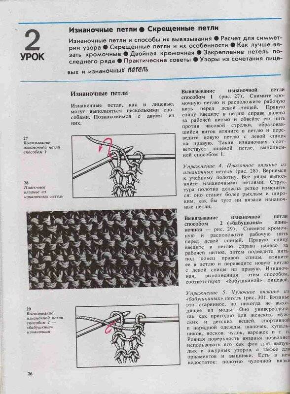 Урок 2: учимся вязать лицевые петли