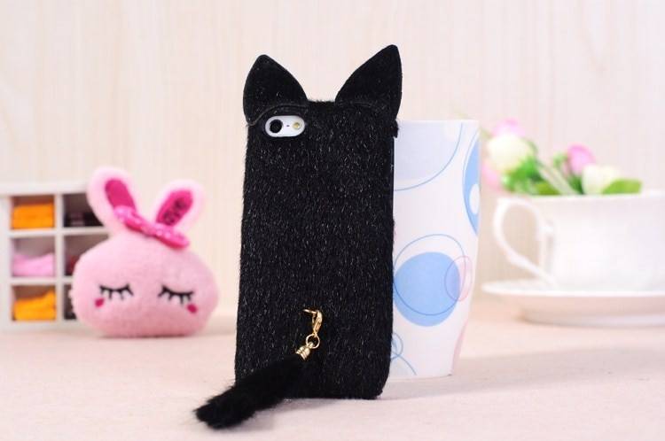 Чехол для мобильного телефона «Чёрный кот» своими руками