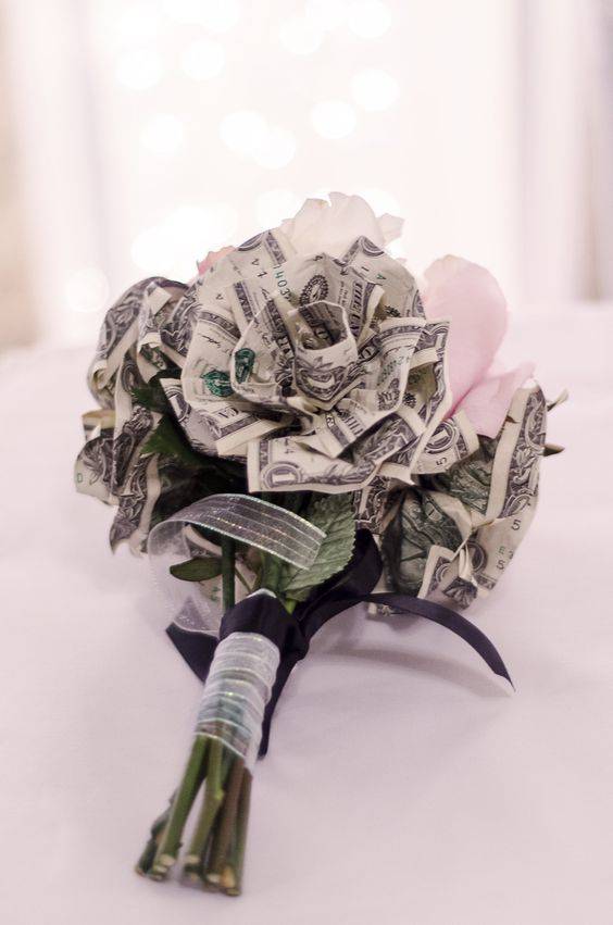 Цветы из денег  денежный цветок, пошаговая инструкция