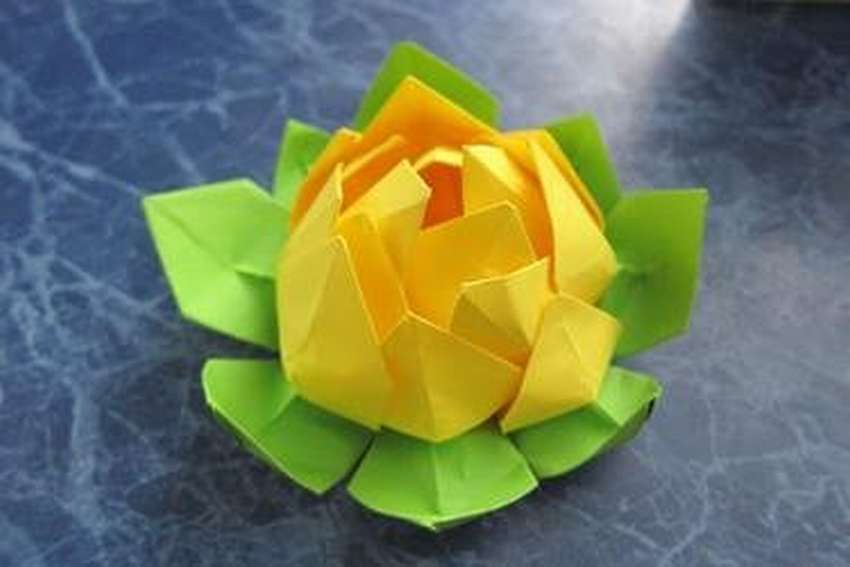 Мастер-класс поделка изделие оригами китайское модульное модульное оригами "лотос" бумага клей