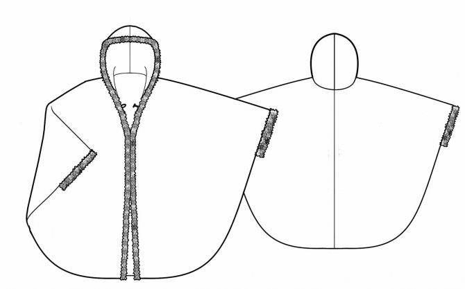 Выкройка пончо: модели с капюшоном + примеры шитья на разный размер