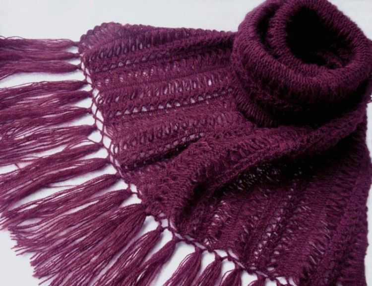 Как закончить вязание шарфа на спицах красиво, легко и просто
