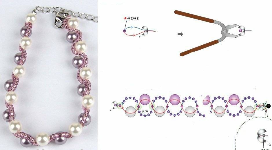 100 лучших вариантов: как плети браслеты из бисера со схемами